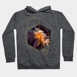 Solar System with Gold Hexagons Hoodie
